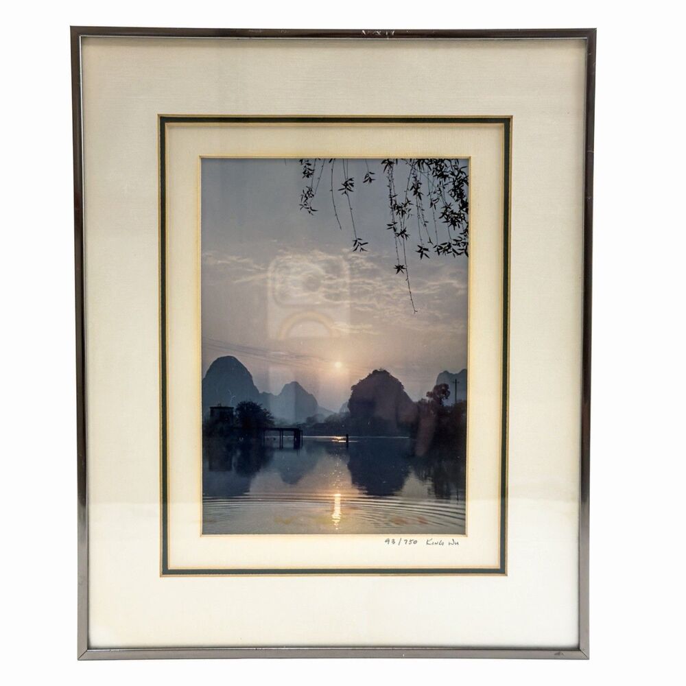Vintage King Wu Guilin China Landscape Photo Limited Edition Framed 93/750